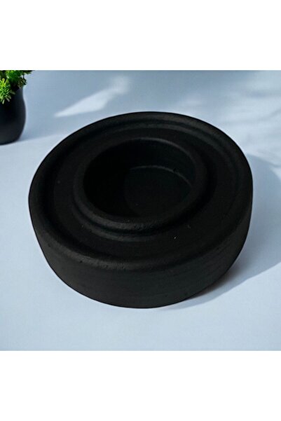 candleistanbul mumluk siyah 2 li boyalı vernikli tealight lıktır dekoratif şa...