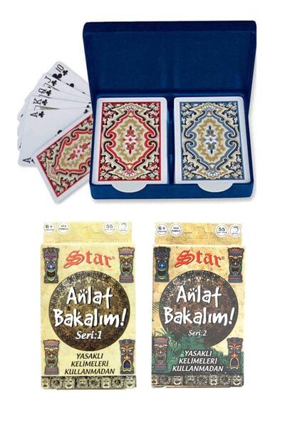 Star Anlat Bakalım Kartları Kelime Oyunu Seri 1 Ve 2 Angora Kem Plastik Iskam...