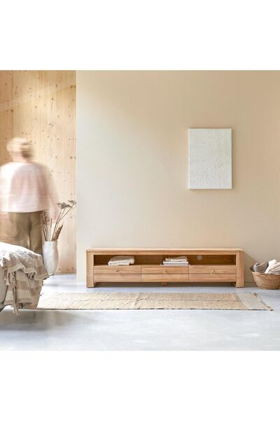 ŞafakMobilya Ahşap Masif Rustik Tv Ünite