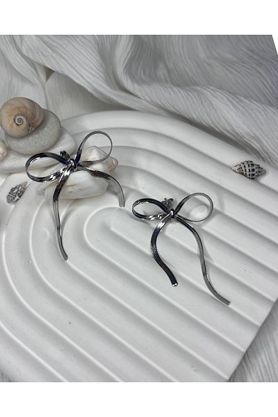 MOD10 Italian Chain Ribbon Steel Earrings