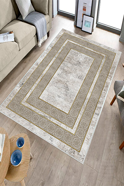 KRAL HOME Dijital Baskı Dört Mevsim Kaymaz Deri PVC Taban Yıkanabilir Yolluk ...