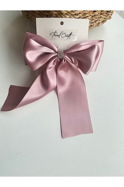 Trend Toka Fundă mare pentru femei din satin roz - cataramă automată