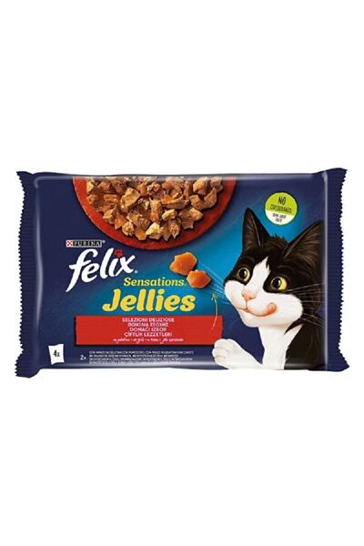 Purina Felix Felix Jellies Karışık 4 X 85 G Sığır Etli Ve Tavuklu