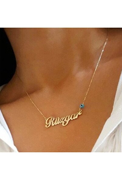 Genel Markalar Kadın Sarı Renk Rüzgar İsimli Gümüş Kolye