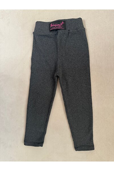 SANTRALBEBE Rebrasti pamučne tajice za devojke - šareni dizajn