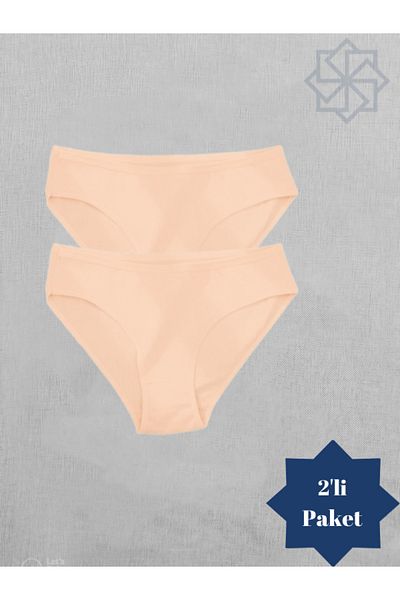 Adeniz Bikini pentru femei din bumbac Lycra - Chiloți slip, pachet de 2 piese