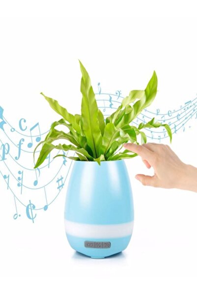 ULTRATEKNO Akıllı Saksı Bluetooth Hoparlör Dokunmatik Işıklı Gece Lambası Mp3...