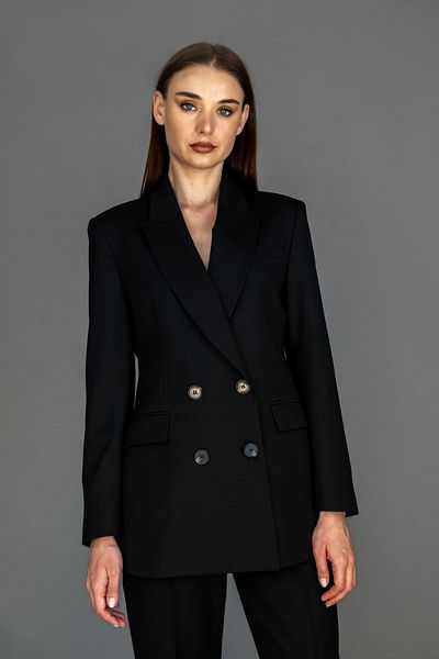 ST COLETTE BR Janet Schwarzer zweireihiger Blazer