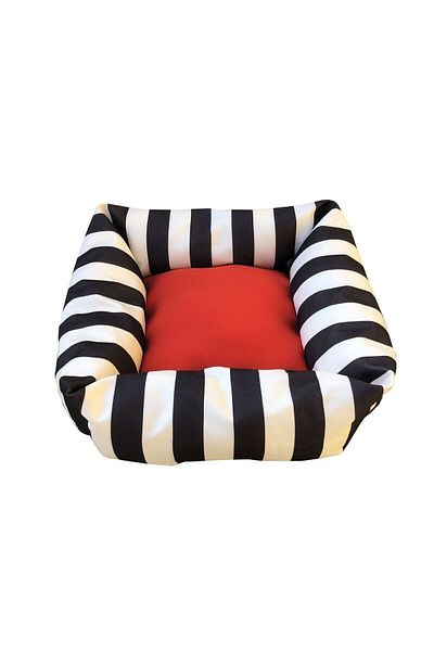 BRT Pet Zebra Patterned Luxury Square Cat Dog Bed