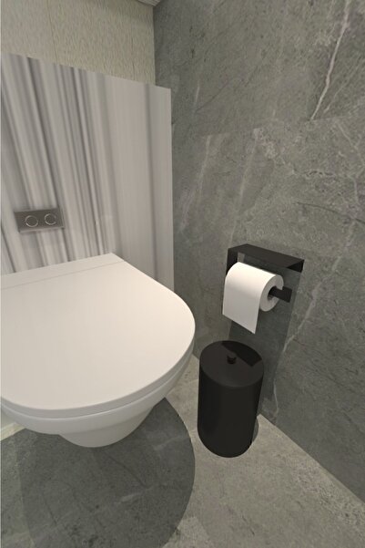 Ensar Single Toilet Paper Holder - With Hanger and Phone Shelf