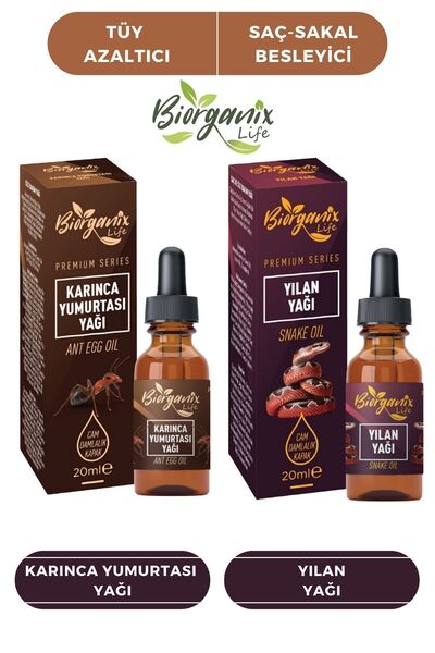 Biorganix Life Karınca Yumurtası Yağı + Yılan Yağı Avantaj Paketi 20 ML