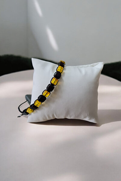 Budakoğulları Gümüş Damla Kehribar Sertifikalı Doğal Taş Stress Ağrı Nazar Tiroit Guatr Makrome Bileklik