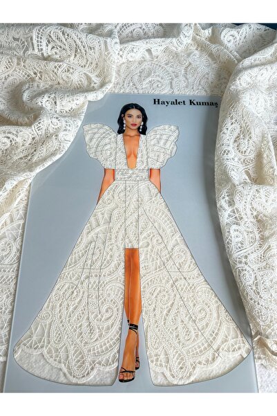 Hayalet kumaş Vintage zarif dantel