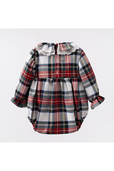 Cumino Eva Plaid Baby Girl Jumpsuit