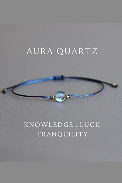 NBS Beautiful Naturel Stones Melek aurası kuvars ( Aşk , Kısmet ) Zarif Gerçek Doğal Taş Bileklik (Kaliteli El İşçiliği )