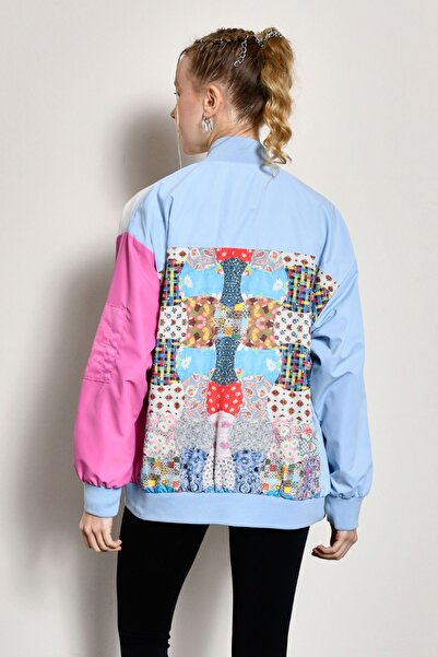 fehika Jachetă Bomber de damă cu imprimeu digital - căptușită