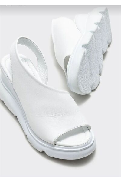 BRGL ЖІНОЧІ ВНУТРІШНІ-ЗОВНІШНІ Справжня шкіра Анатомічна підошва Платформа Набивний каблук Відкриті туфлі