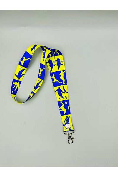 CİCCİBİCCİSHOP New Model Yellow-Navy Blue Neck Strap Rope (Phone Cord and Whistle Cord)