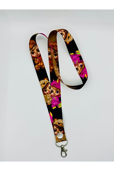 CİCCİBİCCİSHOP 25 mm Vivid Colorful Sweet Babies Neck Strap Rope (Phone Cord, Whistle Cord)