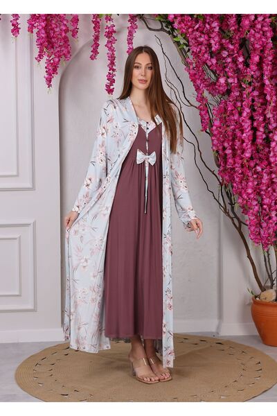 MANSHET Kadın Haki Desenli (TAM BOY) Tasarım Yazlık Pamuklu Hamile Lohusa Sab...