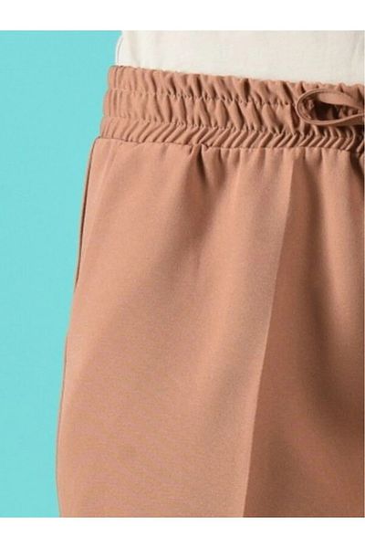 AdaMensucat Carrot Cut Women's Trousers - Rope Detailed, Pocket and Elastic Waist
