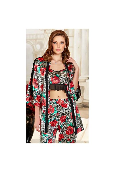 Jeremi Patterned 3-Piece Pajama Set 3038