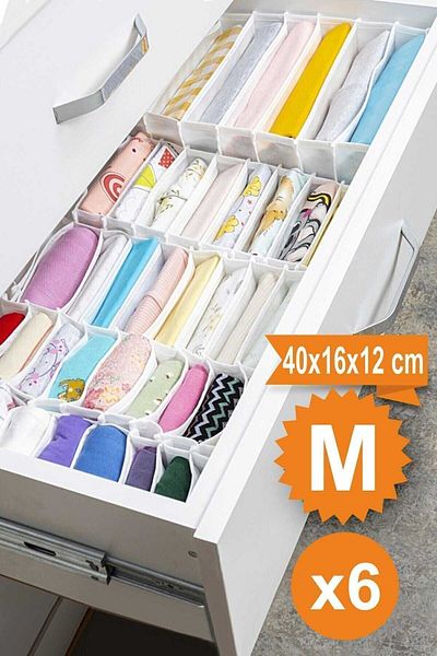 she berrak 6 bucăți organizator pentru acordeon în sertar-16x43x14 cm* 6 bucăți