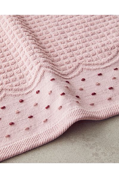 English Home Prosop de mână din bumbac retro Bloom roz