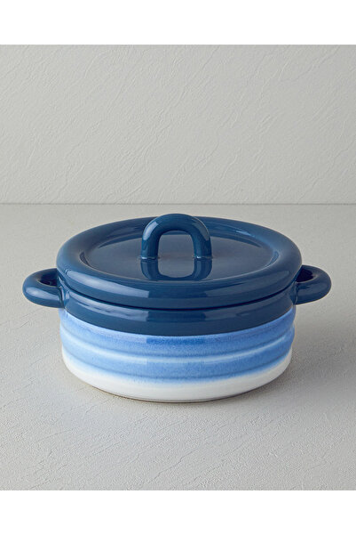 English Home Cheerful Stoneware Fırın Tenceresi 26,2x20,5x13 cm Mavi