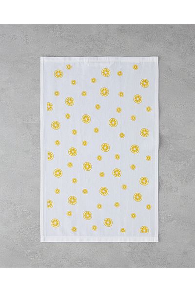 English Home Yellow Lemons Cotton Drying Cloth