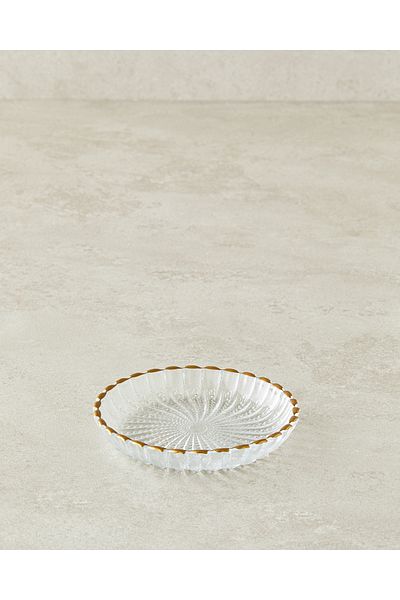 English Home Lily Gold 12 cm Glass Snack Bowl