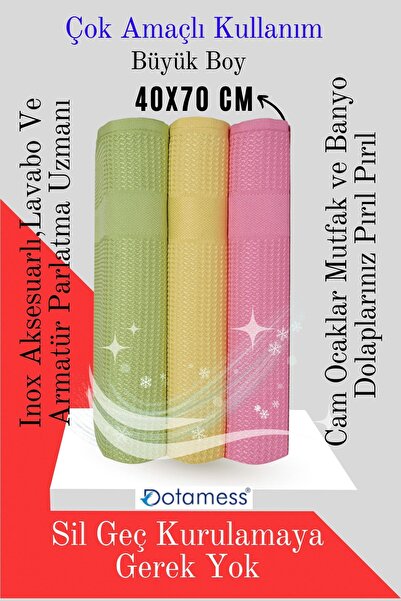 Dotamess Magic Clean Bes 3 bucăți din microfibră din poliamidă din sticlă dec...