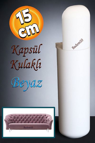 Badem10 Capsula Bohemian (PREMIUM) Alb 15 Cm Mobilier Canapea Unitate TV Fotoliu Baza Picior Picioare