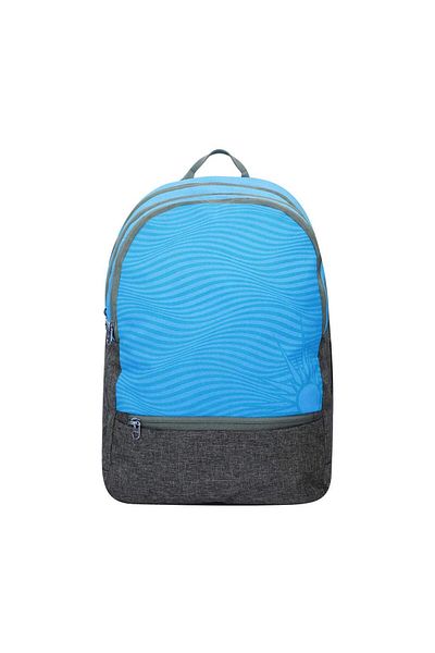 Nivia Dunes School Bag | Sky/Grey  | 24.5 Liters| Polyester | Laptop Bag  | Wateproof |Air Mesh