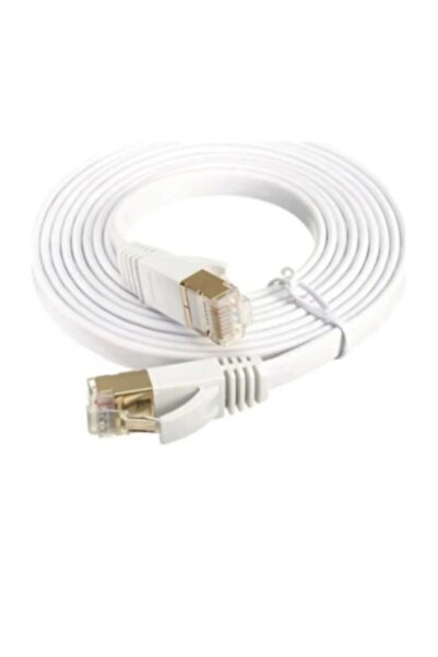 kadan enerji ve güvenlik sistemleri 4964 15 Metre Cat7 Ethernet Rj45 600mhz 10gbps Modem Internet Kablosu 15 Metre