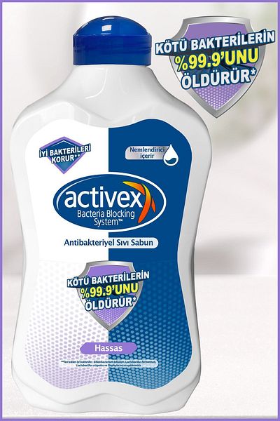 Activex Antibacterial Liquid Soap Sensitive 2x1.5 Lt 500 ml