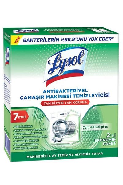 Lysol Antibacterial Washing Machine Cleaner Pine and Eucalyptus Freshness 2X250 ml