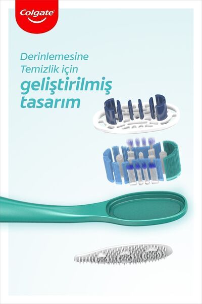 Colgate 360 Komple Ağız Temizliği Çok Yönlü Koruma Orta Diş Fırçası 1+1 Ağız Bakımı + Fırça Kabı