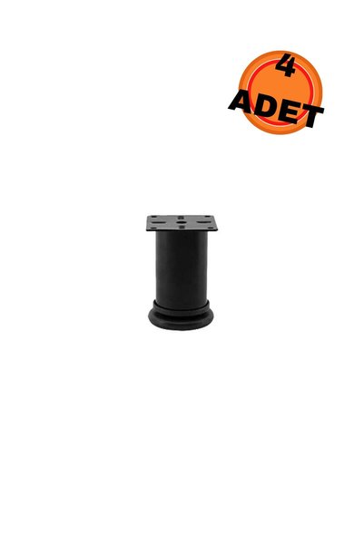 HOBİDABİ 8 Cm 42 Lik Armoni Ayak Metal Bing Siyah (4 ADET)