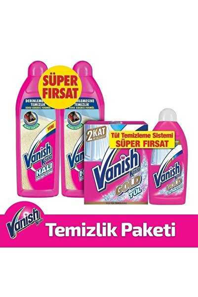 Vanish Kosla Tül Toz 450 gr Parlatıcı 450 ml Halı Şampuanı Makinede Yıkama 2x...