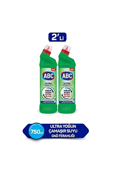 ABC Ultra Çamaşır Suyu Dağ Ferağlığı 750 ml 2'li