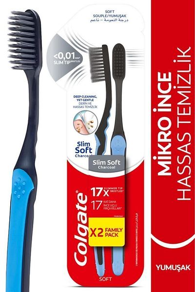 Colgate Micro Fine Charcoal Sensitive Cleaning Soft Toothbrush 1 1
