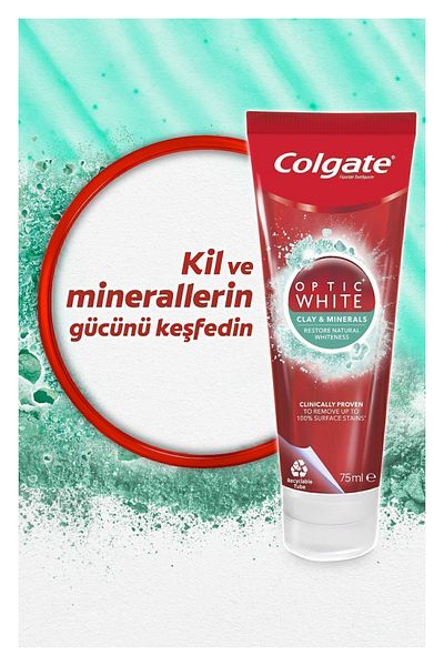 Colgate أوبتيك وايت كيل ومعادن Beyazlatıcı Diş Macunu 75 مل