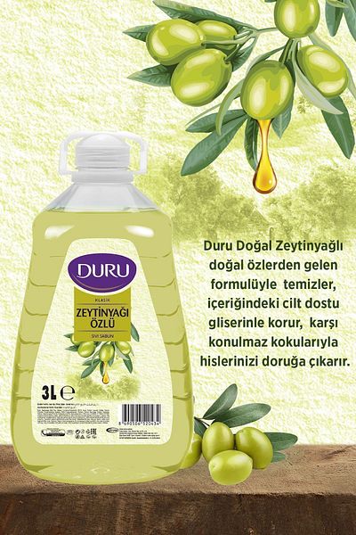 Duru Happiness Series Olive Oil Extract Liquid Soap 2x3 Lt