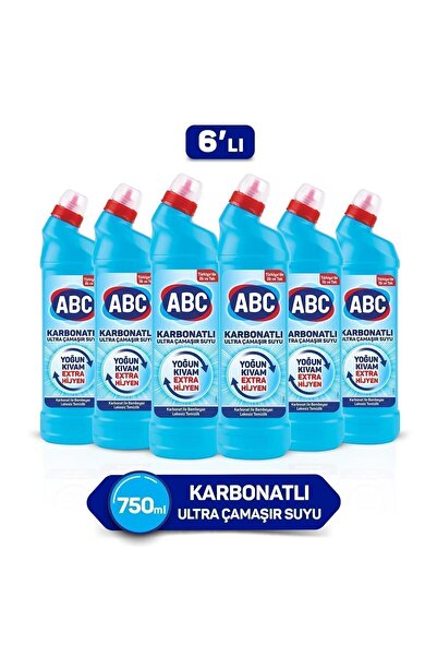 ABC Karbonatlı Ultra Çamaşır Suyu 750 ml 6'lı Paket