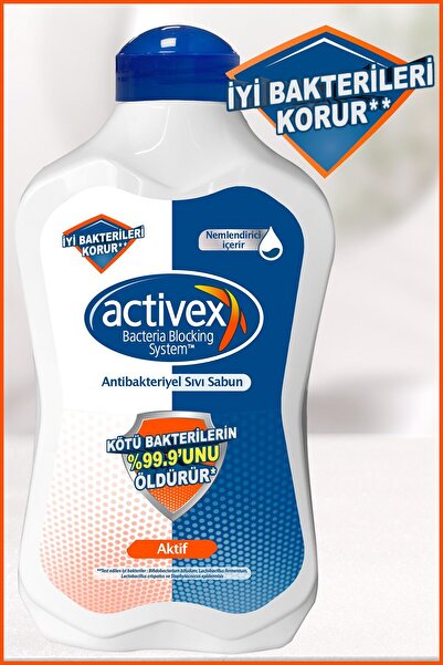 Activex Antibakteriyel Sıvı Sabun Aktif 2x1.5 Lt 500 ml