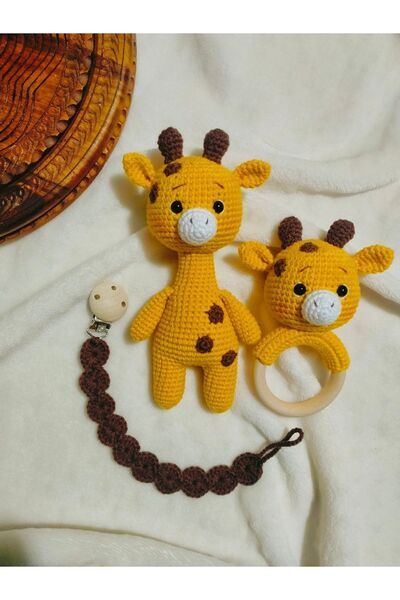 msl masal hobi evi Amigurumi Mini Zurafa Yenidogan Set