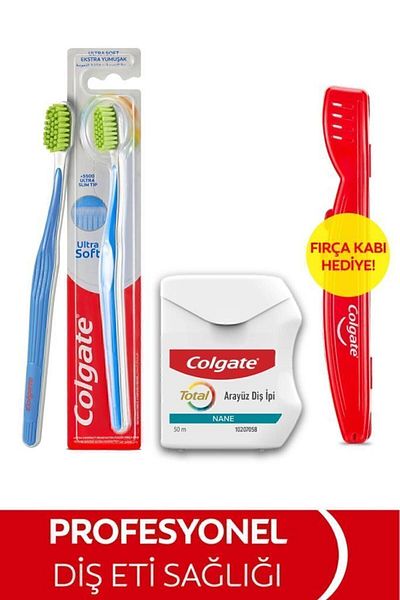 Colgate Colgate Ultra Soft Flossing - 50 Meters + Brush Container Gift