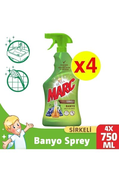 Marc Sirkeli Banyo Temizleyici Sprey 4x750 ml