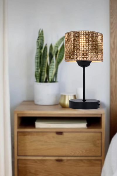 retro home design Brown Double Set - Hazeran Hat Lampshade Table and Bedroom